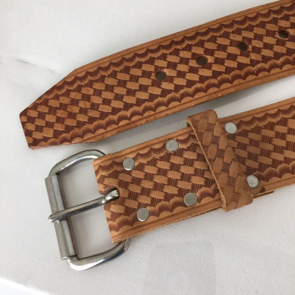 Nicholas Pro-Line Top Grain Cowhide Leather Professional Work Belt No. 960 Brown